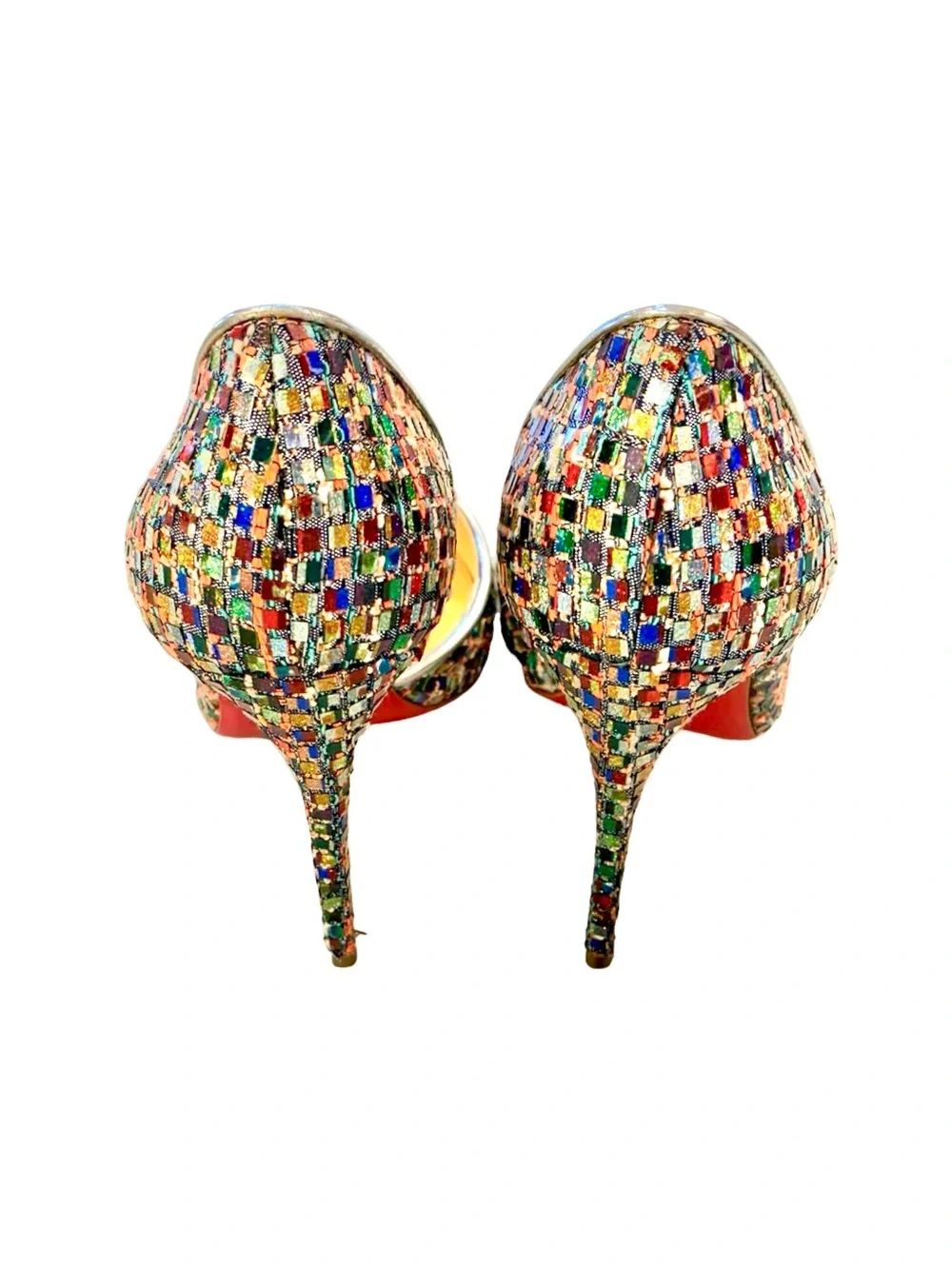 Christian Louboutin Tresse Vitraux Specchio Iriza 100 pumps NIB SZ37.5